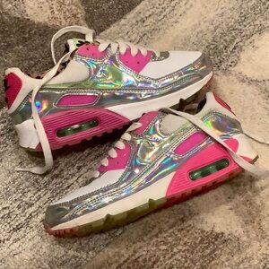 Nike Pink and Holographic Women's Sneakers